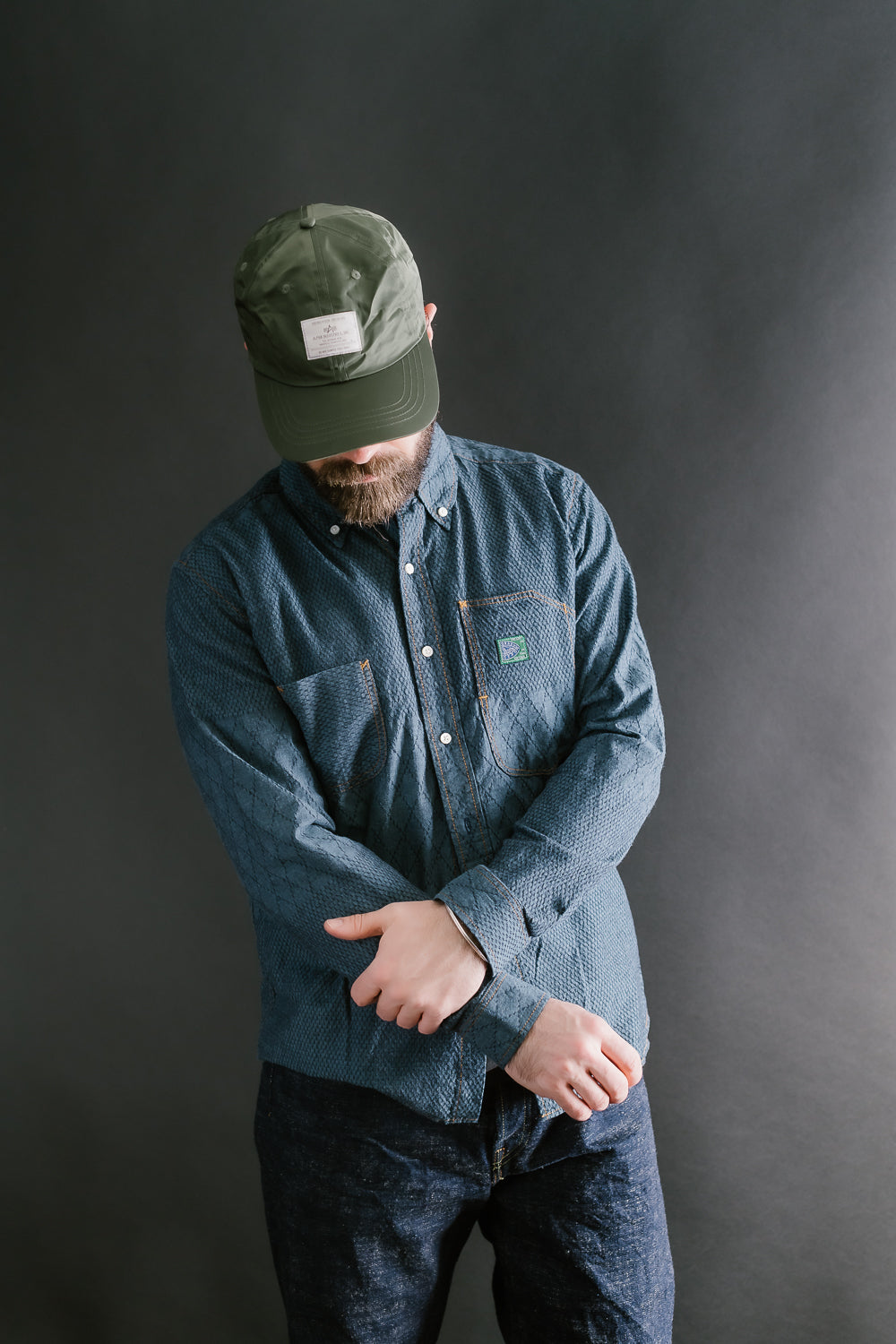 GZ-SBDKN-0310 - Standard Button Down Long Sleeve Shirt - Kendo Blue