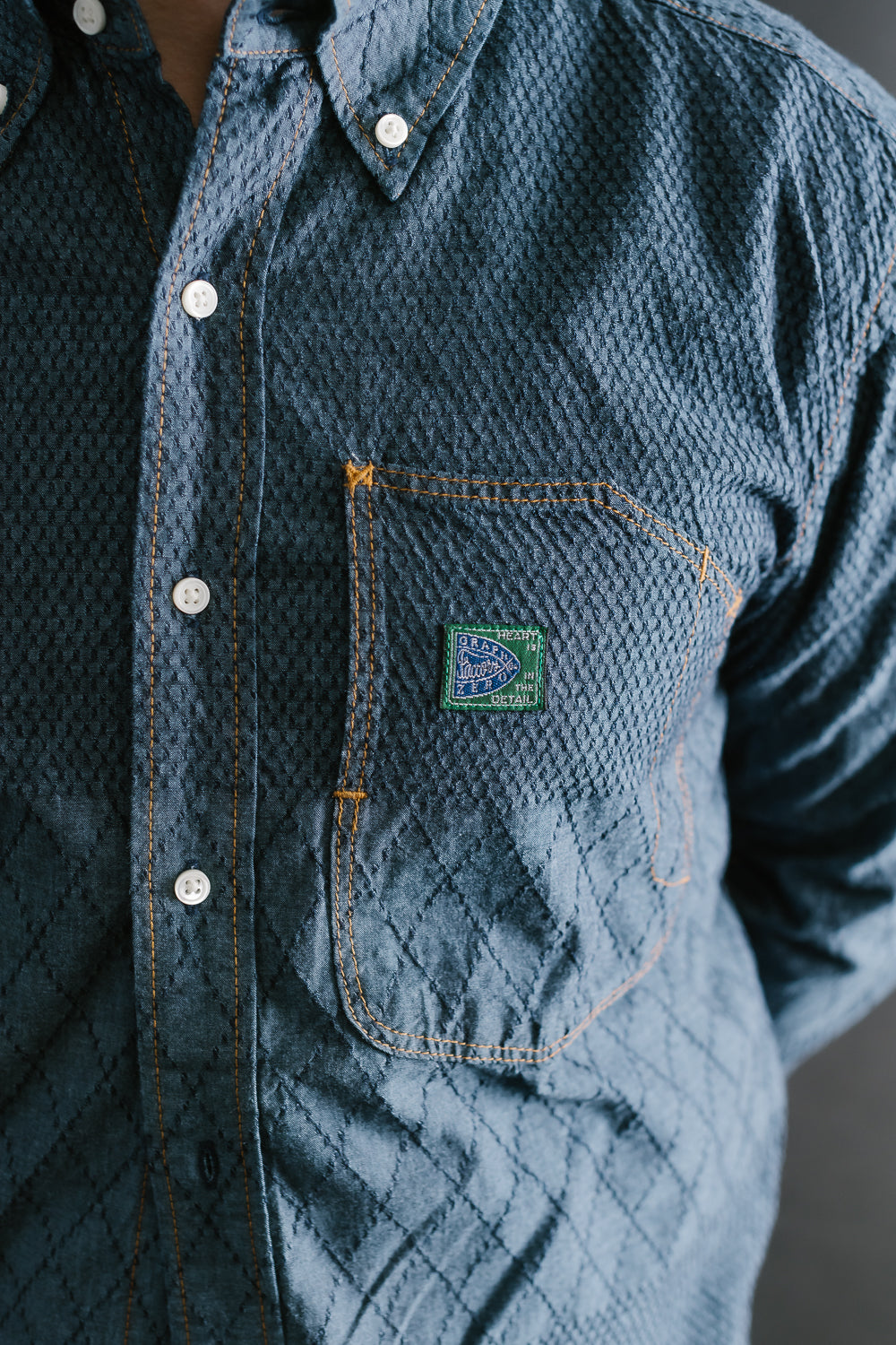 GZ-SBDKN-0310 - Standard Button Down Long Sleeve Shirt - Kendo Blue