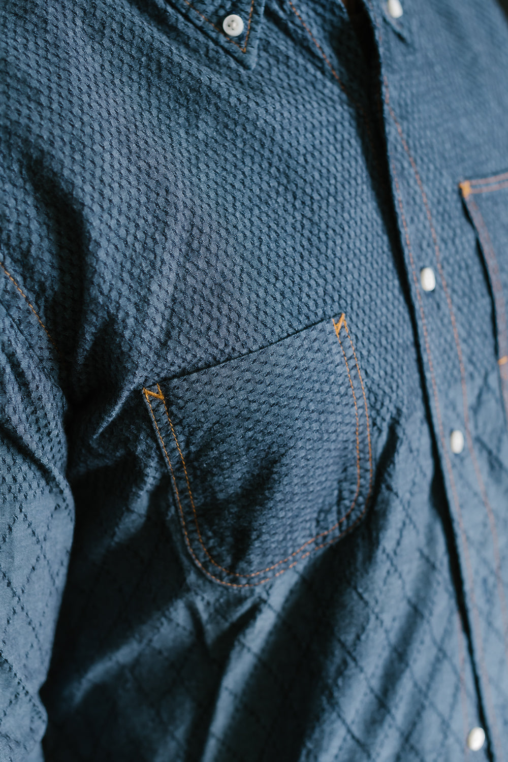GZ-SBDKN-0310 - Standard Button Down Long Sleeve Shirt - Kendo Blue