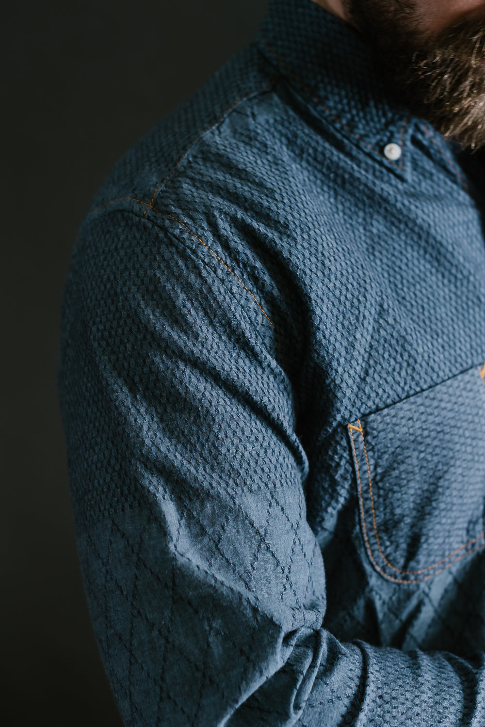 GZ-SBDKN-0310 - Standard Button Down Long Sleeve Shirt - Kendo Blue