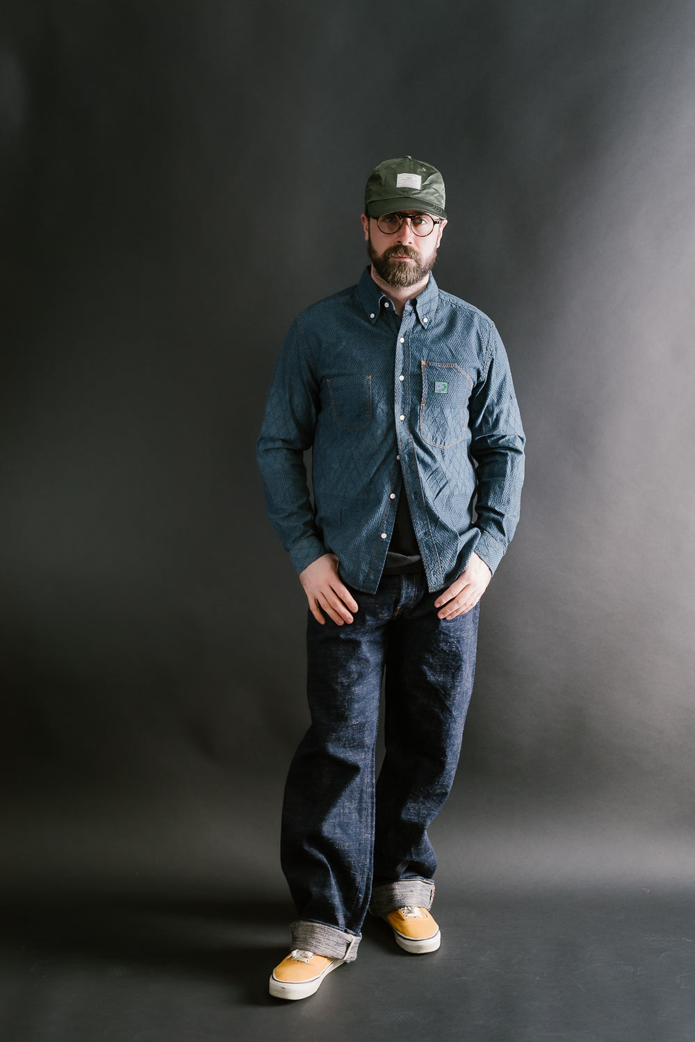 GZ-SBDKN-0310 - Standard Button Down Long Sleeve Shirt - Kendo Blue