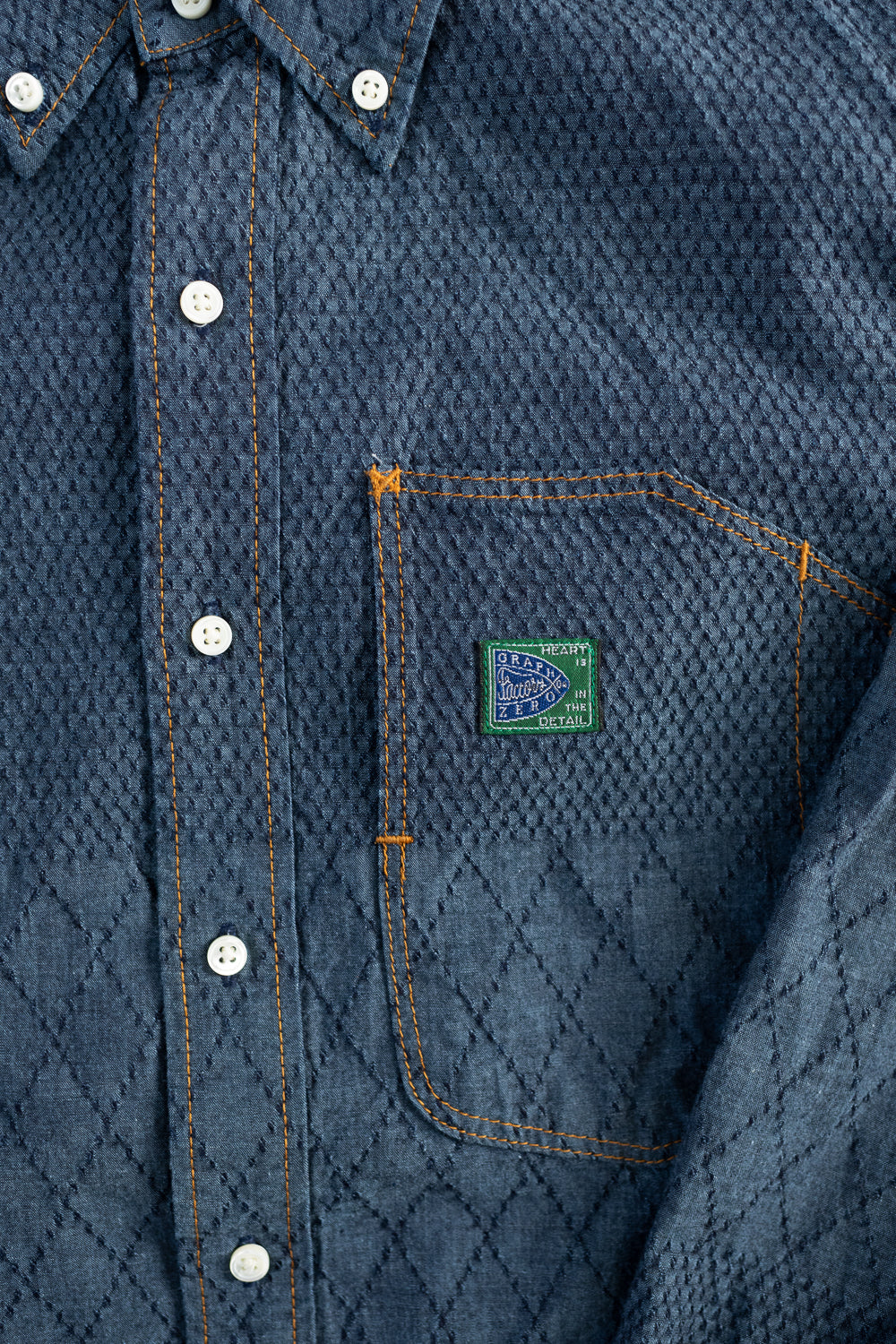 GZ-SBDKN-0310 - Standard Button Down Long Sleeve Shirt - Kendo Blue