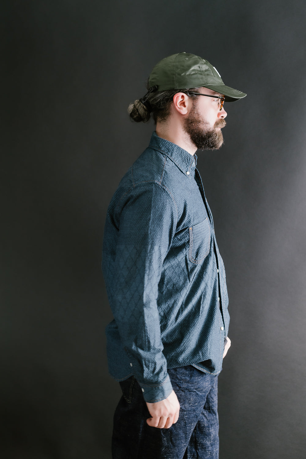 GZ-SBDKN-0310 - Standard Button Down Long Sleeve Shirt - Kendo Blue