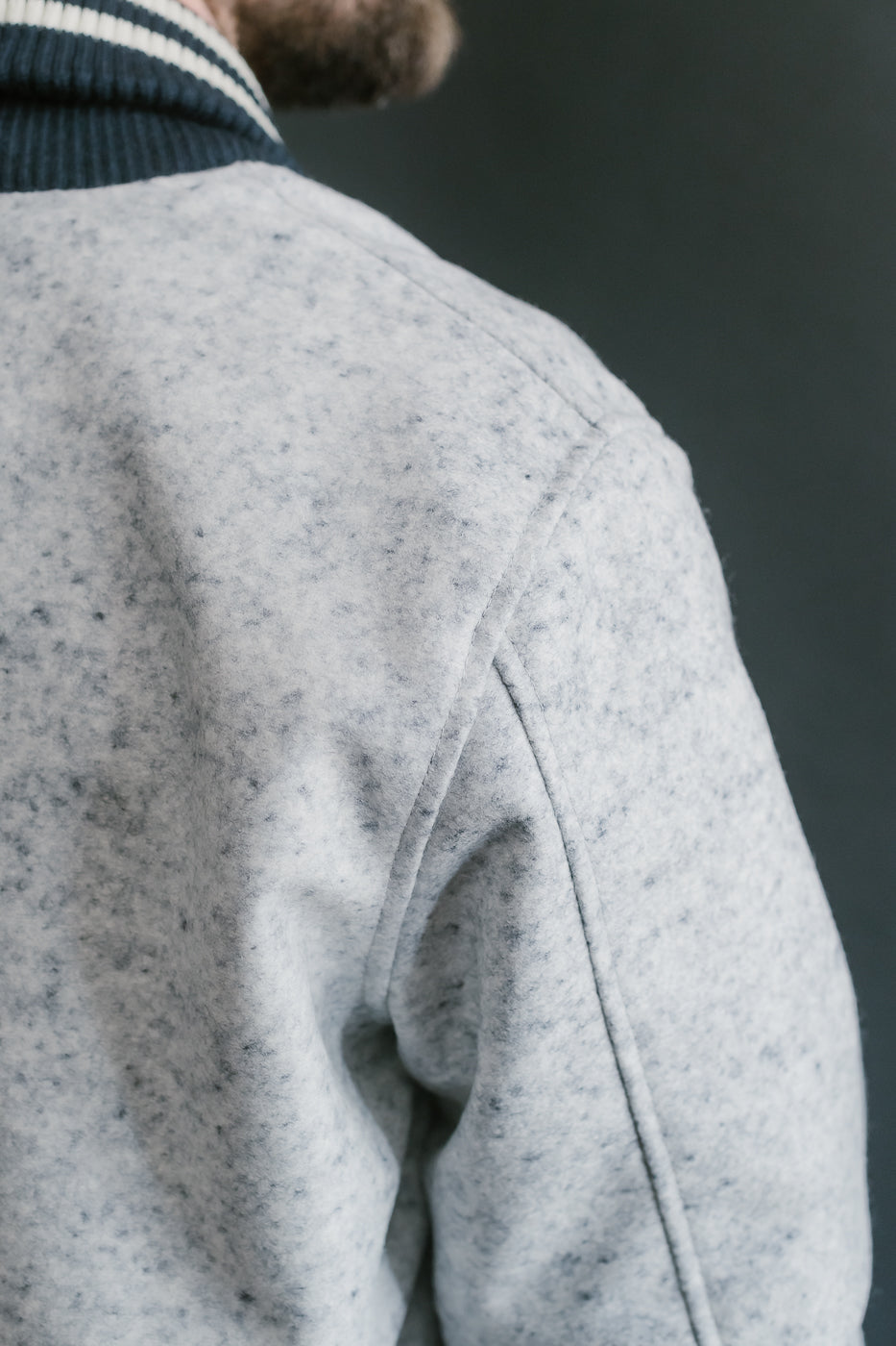 Club Jacket - Natural, Navy Heather