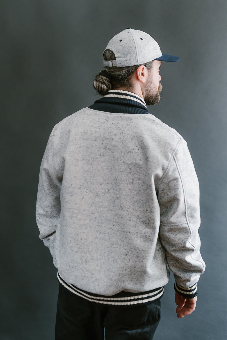 Club Jacket - Natural, Navy Heather