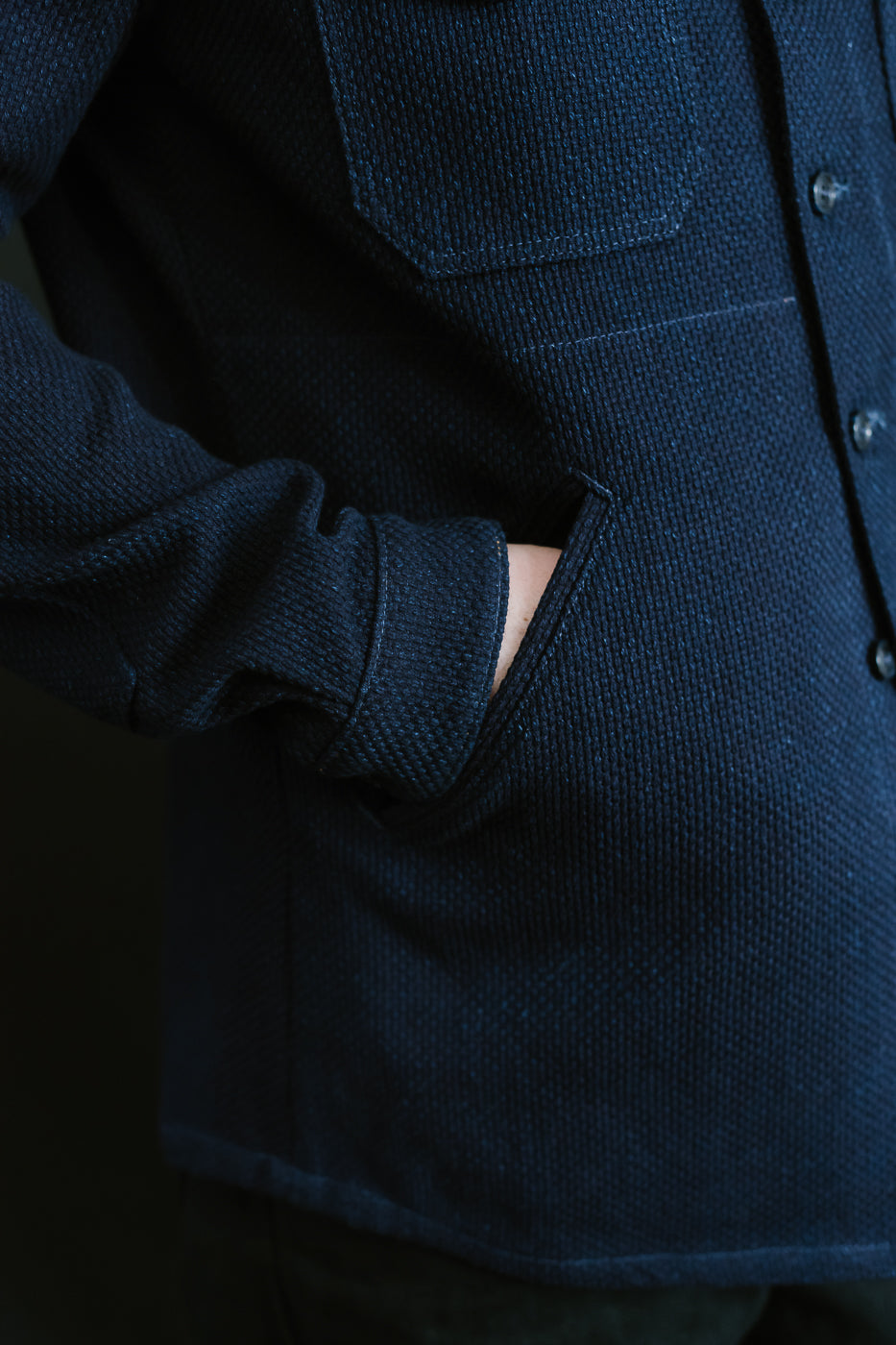 Crissman Overshirt - Indigo Sashiko