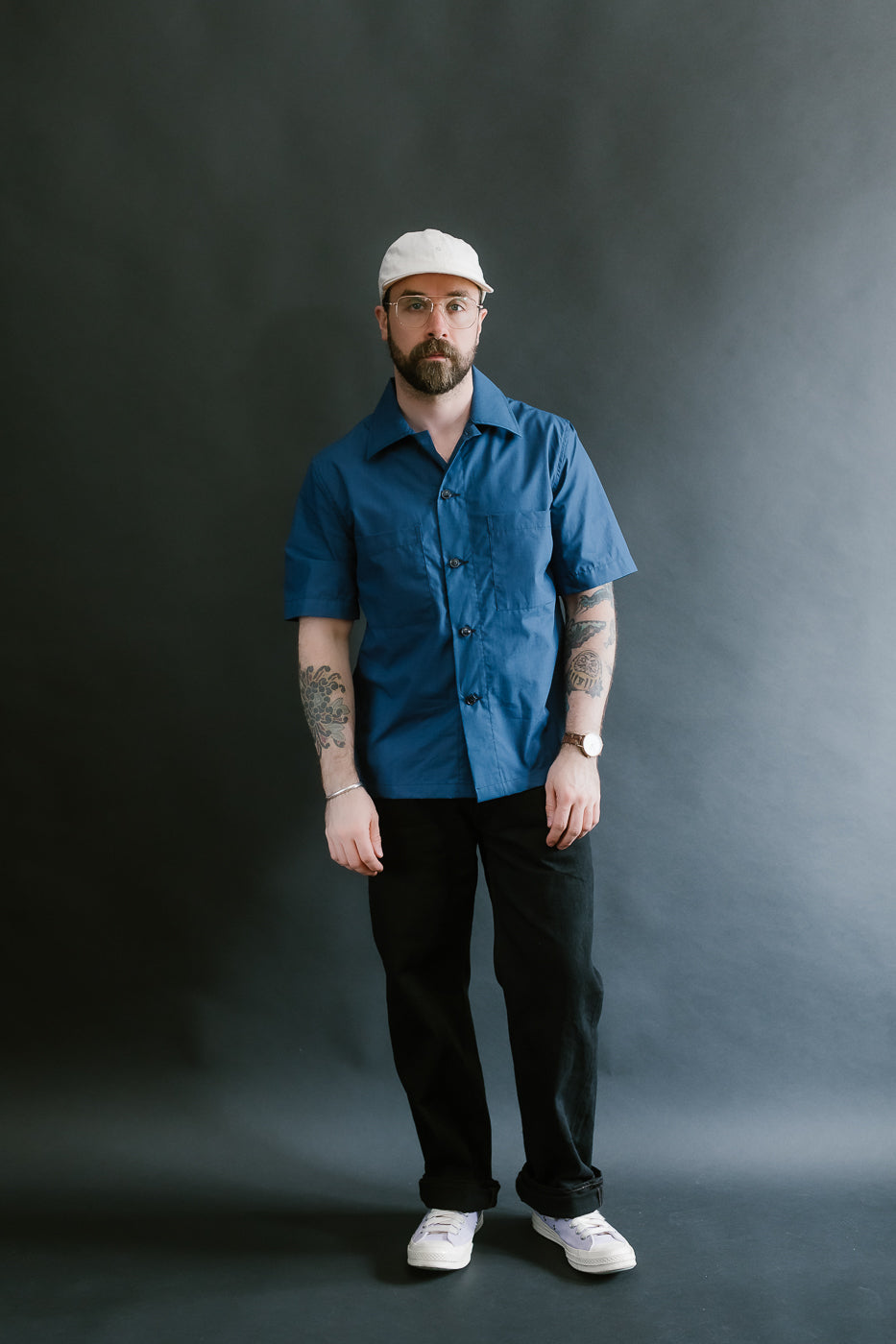 Skyliner Lounge Shirt - Indigo Ripstop