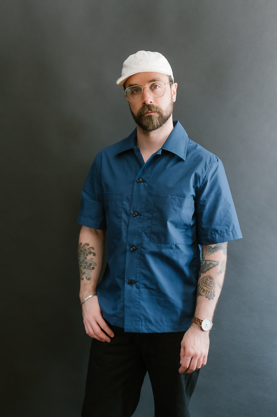 Skyliner Lounge Shirt - Indigo Ripstop