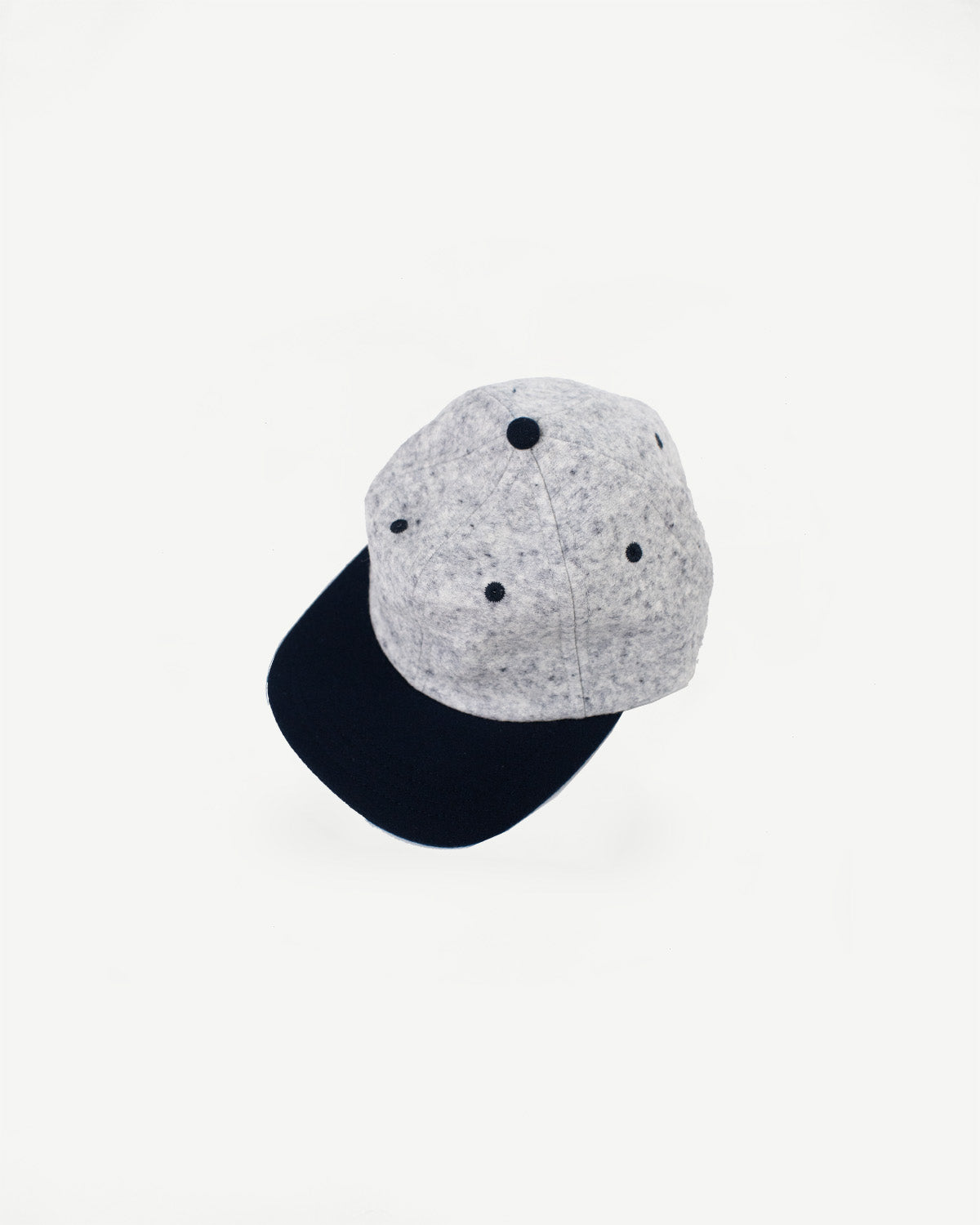 Unstructured Wool 2-Tone Baseball Hat - Natural, Navy Heather