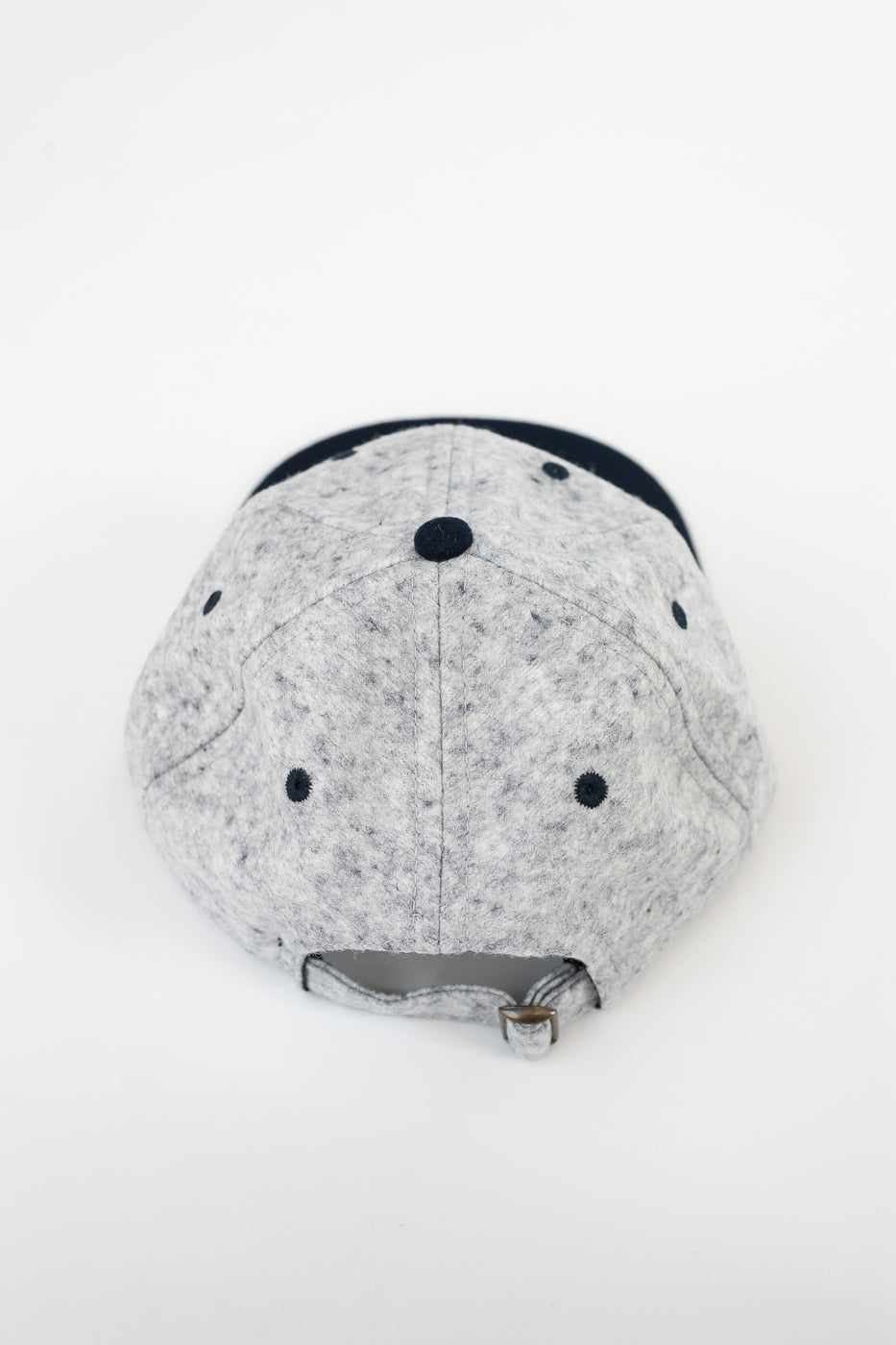 Unstructured Wool 2-Tone Baseball Hat - Natural, Navy Heather
