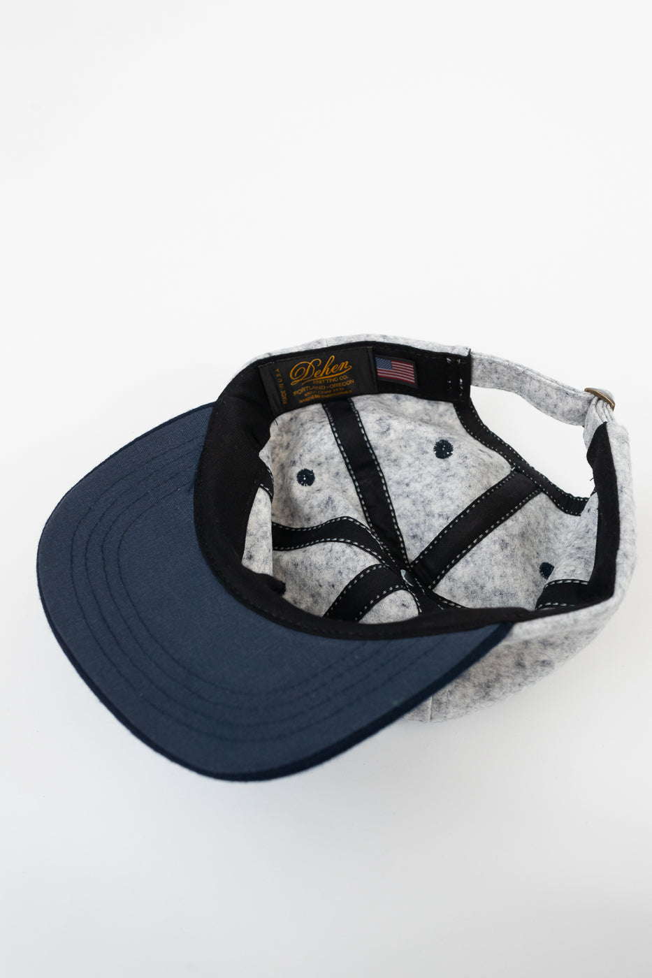 Unstructured Wool 2-Tone Baseball Hat - Natural, Navy Heather
