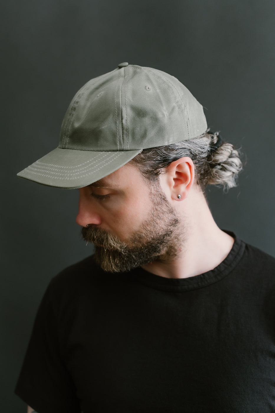 Waxed Canvas Baseball Hat - Light Moss