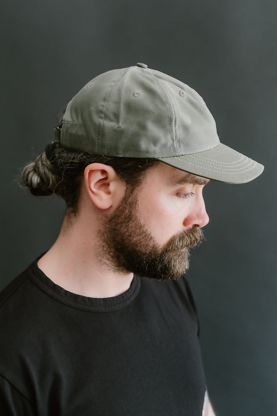 Waxed Canvas Baseball Hat - Light Moss
