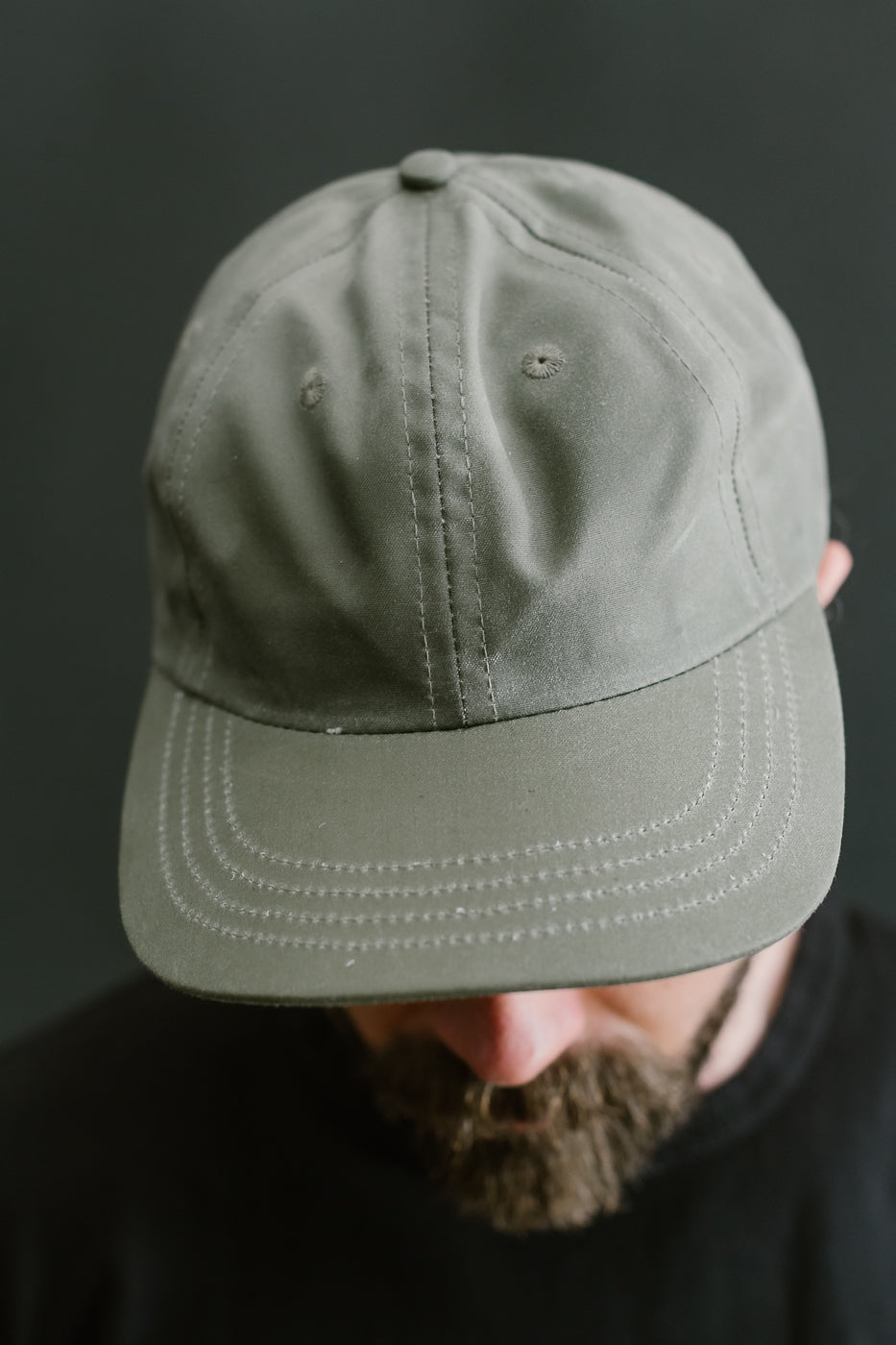 Waxed Canvas Baseball Hat - Light Moss