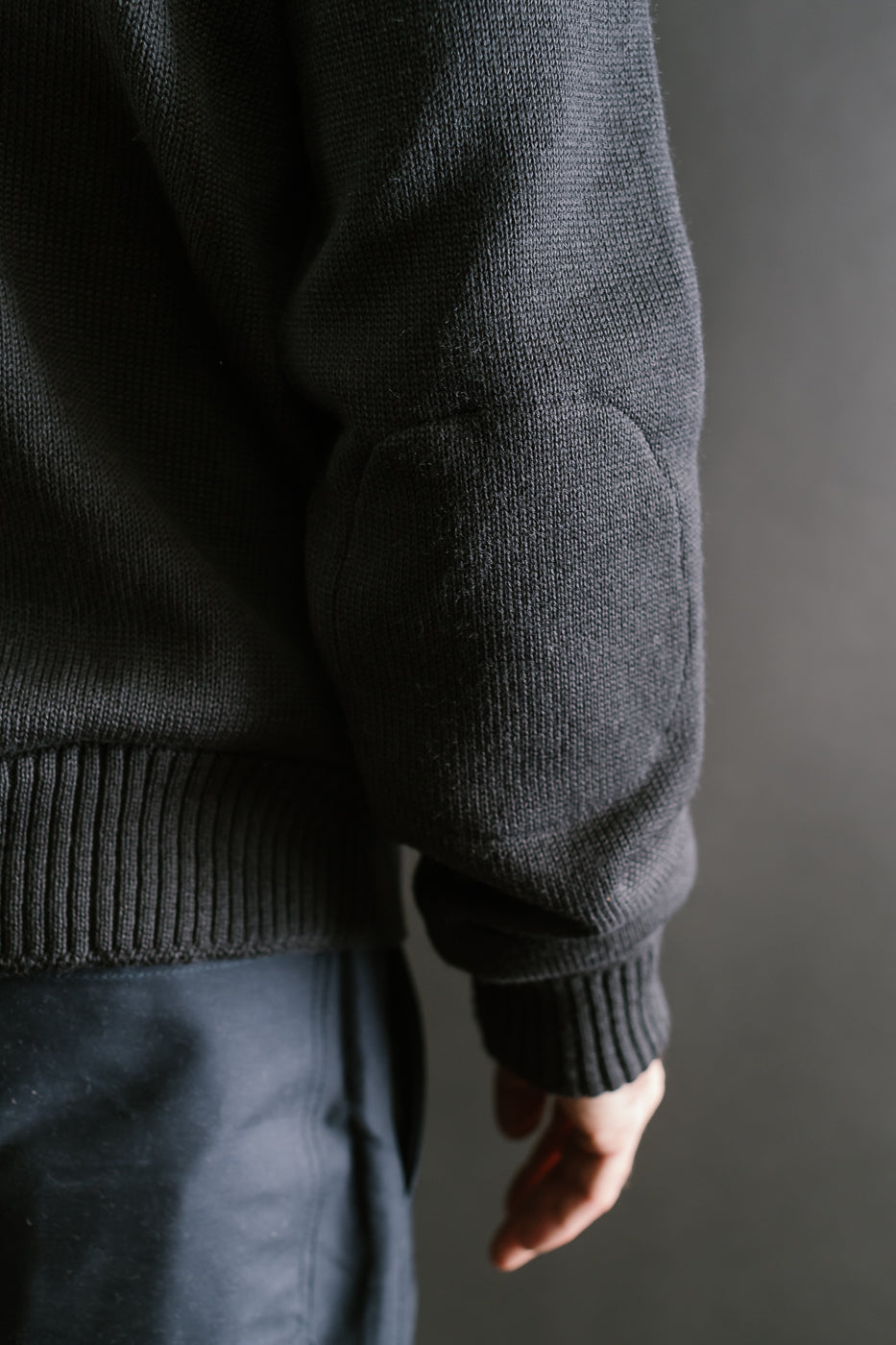 Full Zip Moto Hoodie - Dark Charcoal