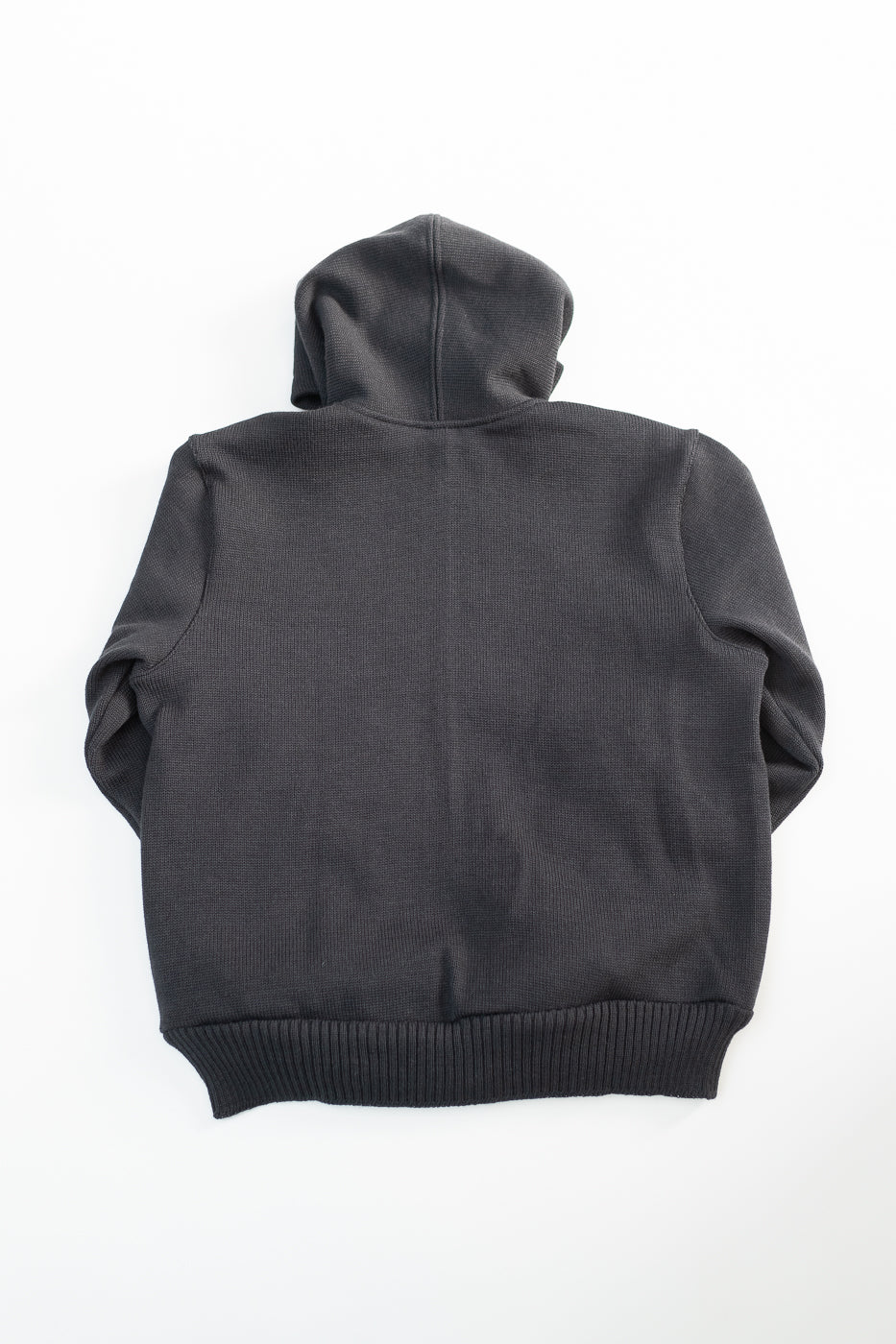Full Zip Moto Hoodie - Dark Charcoal
