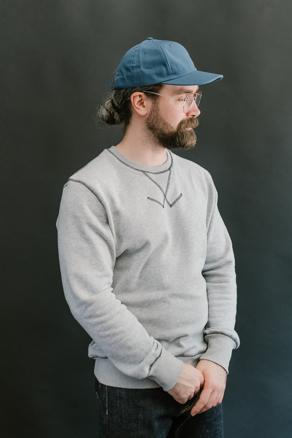 Unstructured Baseball Hat - Mock Blue