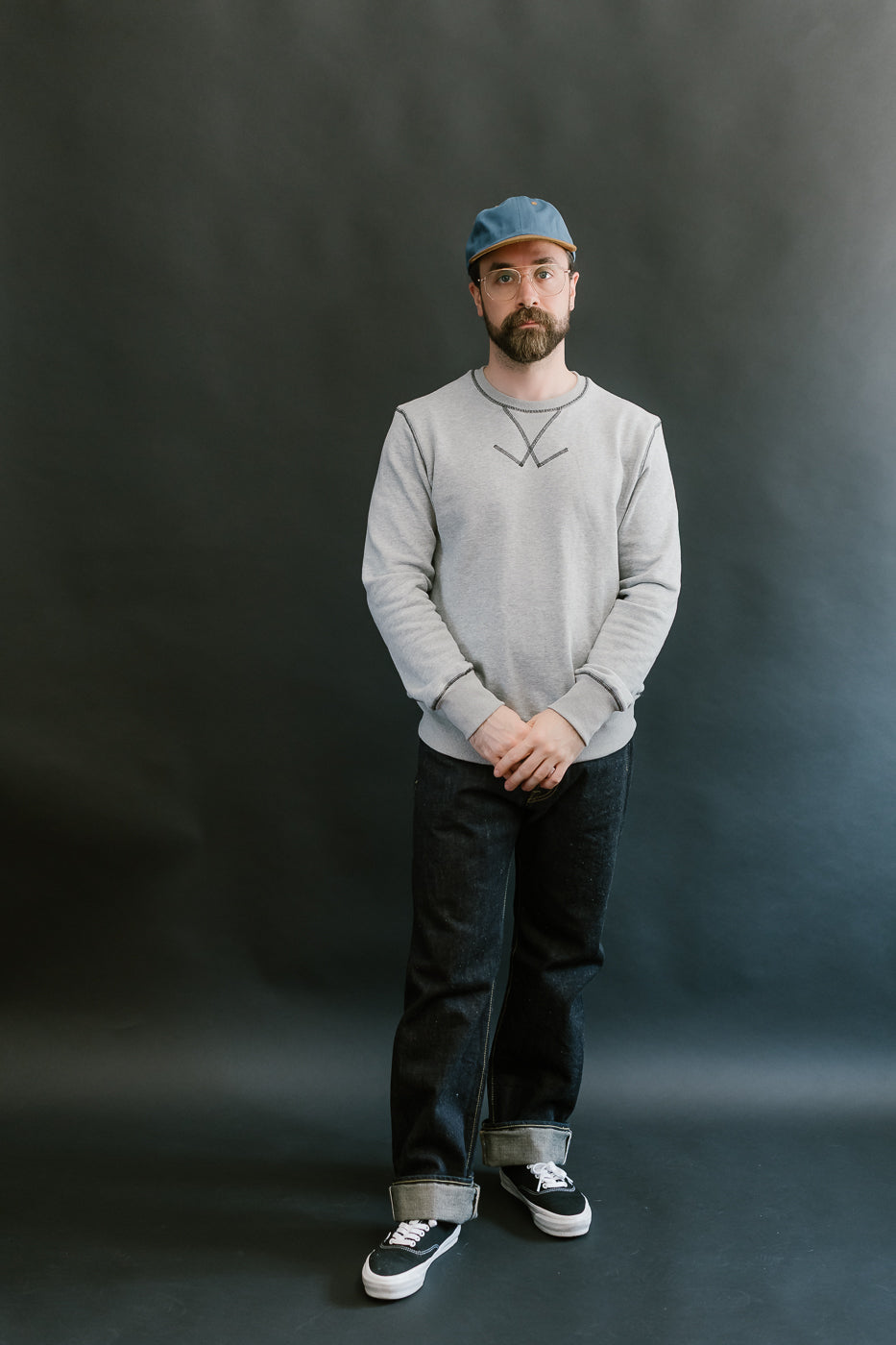 Unstructured Baseball Hat - Mock Blue/Nicotine