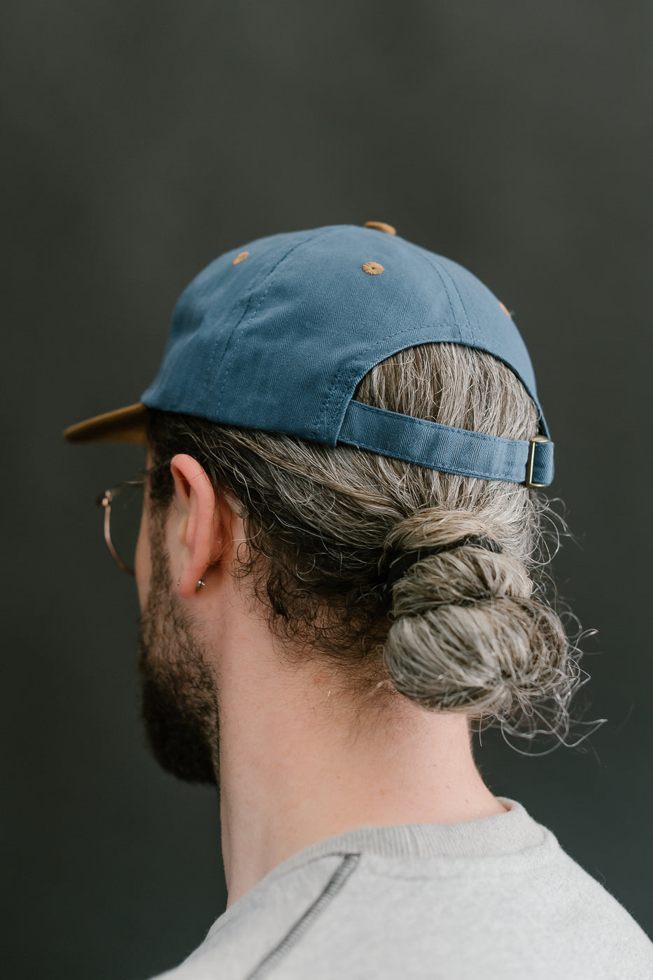Unstructured Baseball Hat - Mock Blue/Nicotine