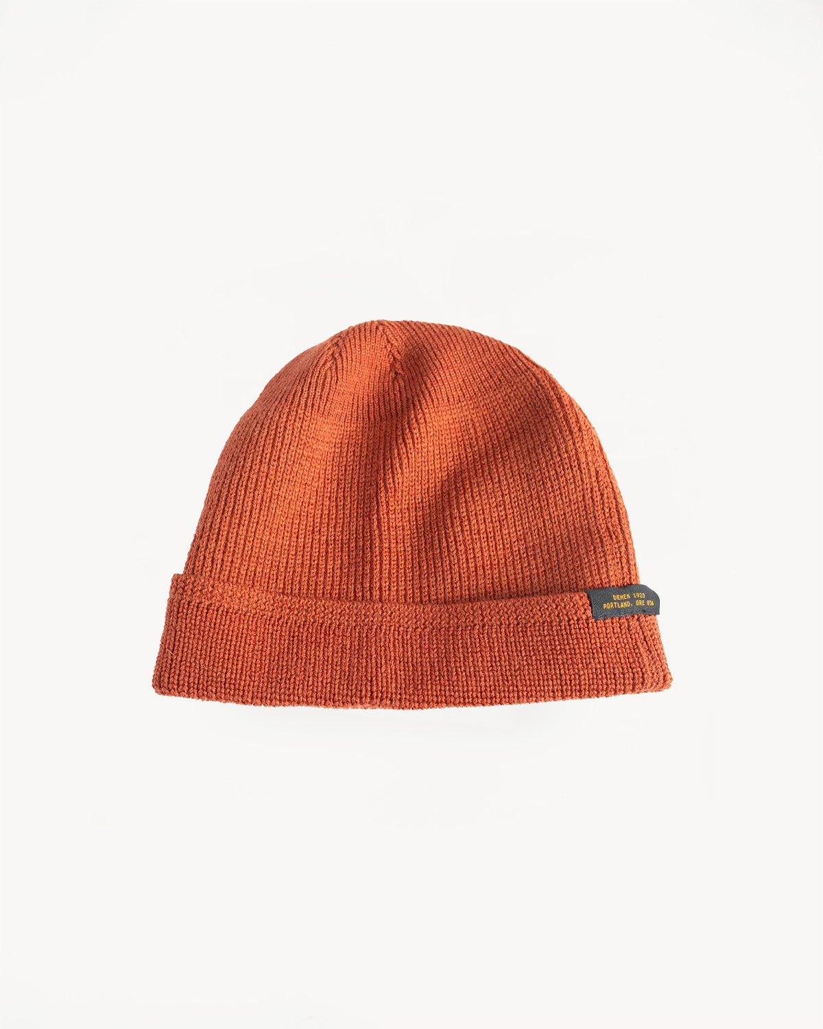 Wool Knit Watch Cap - Burnt Orange