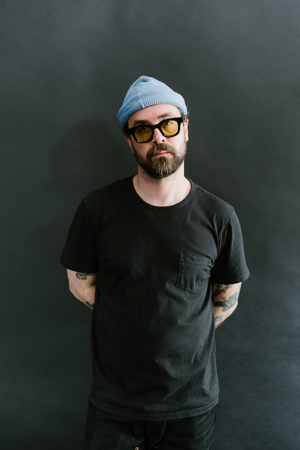 Wool Knit Watch Cap - Columbia Blue