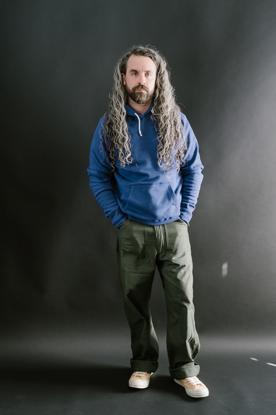 Lot 262 - Four Needle Raglan Hoodie - Blue