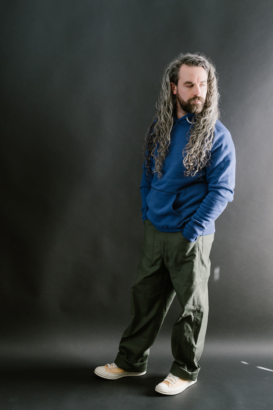 Lot 262 - Four Needle Raglan Hoodie - Blue