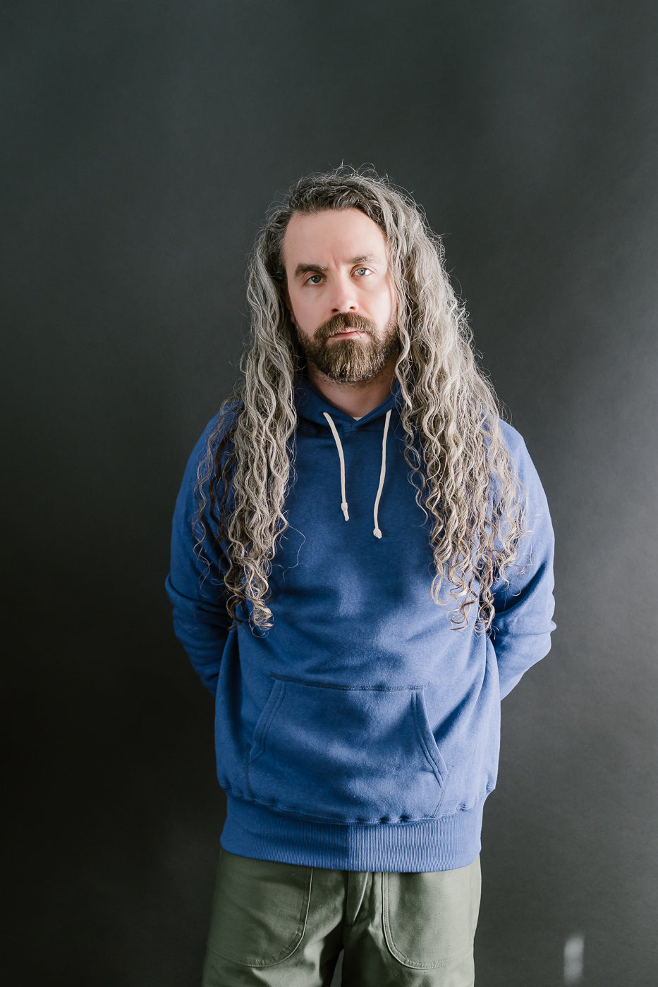 Lot 262 - Four Needle Raglan Hoodie - Blue