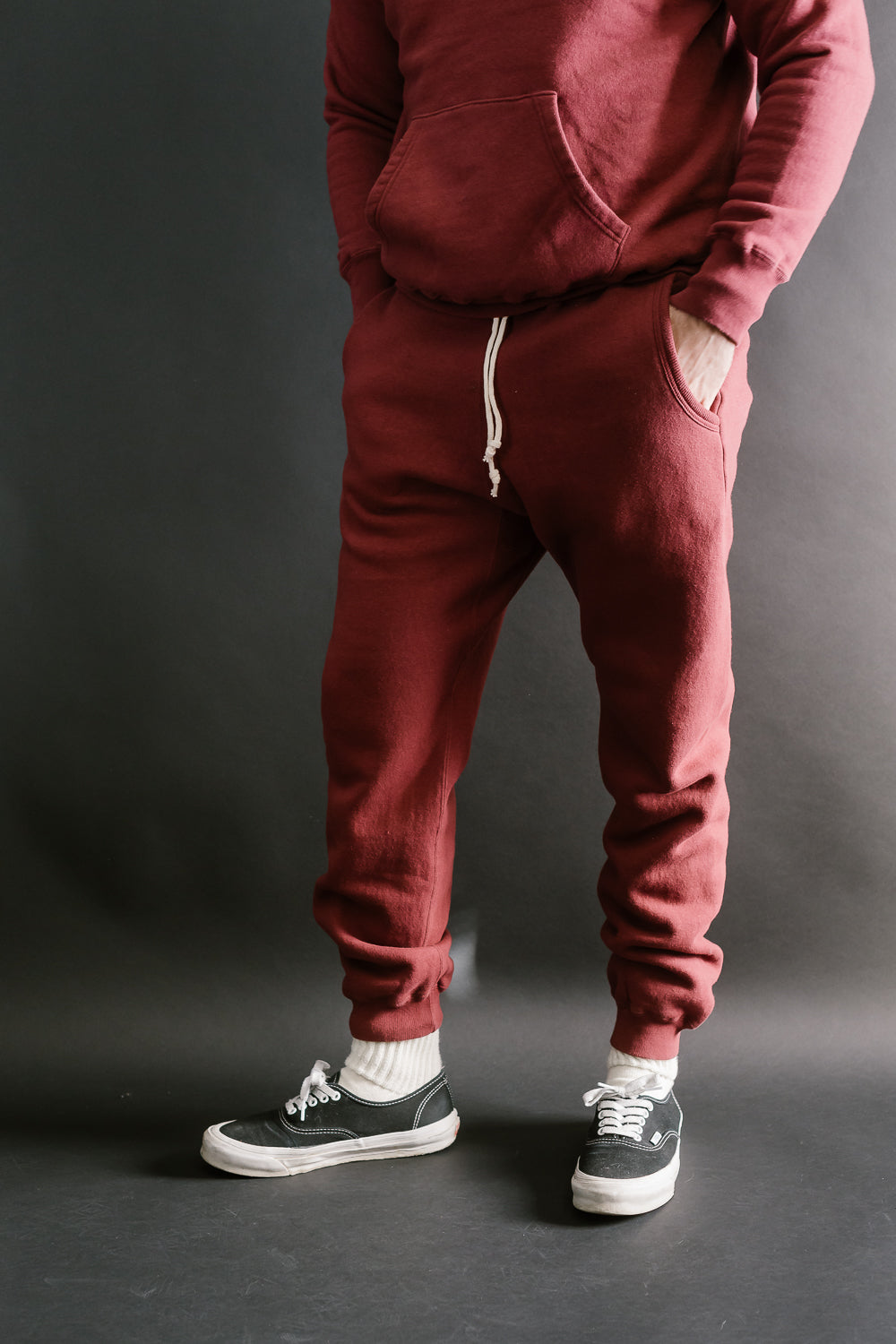 Lot 87006 - Loop Wheel Sweatpants - Burgundy