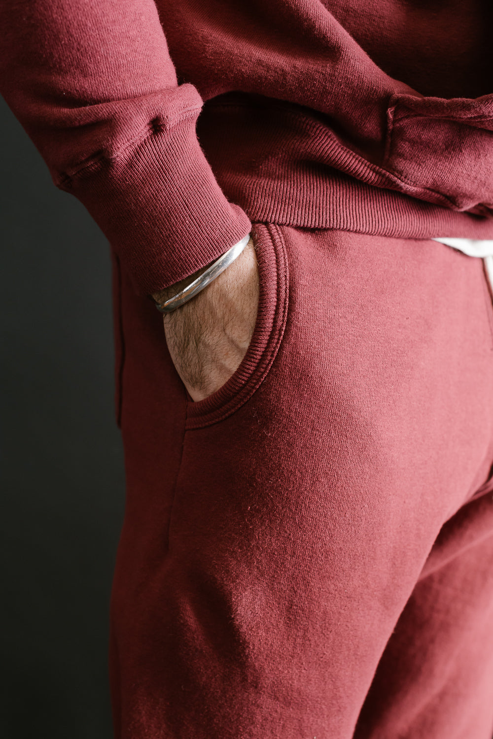 Lot 87006 - Loop Wheel Sweatpants - Burgundy