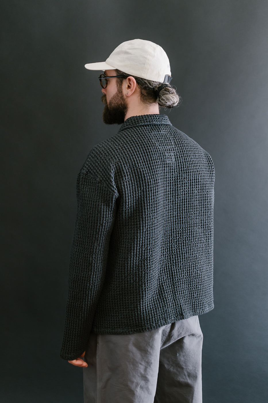 M-I-006 - Cabana Shirt Chickpea Cotton - Asphalt