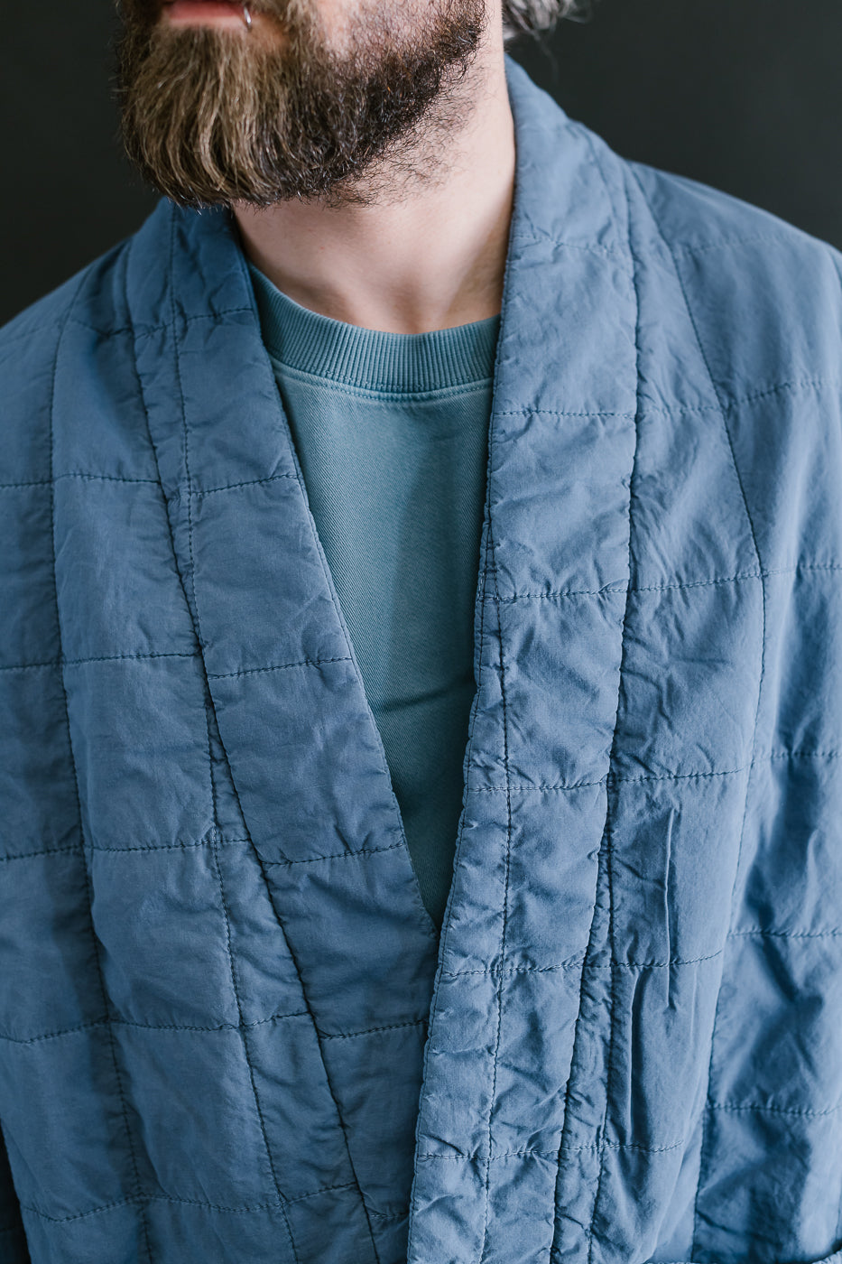 M-B-008 - Edo Jacket Cotton Quilt - Infinity Blue