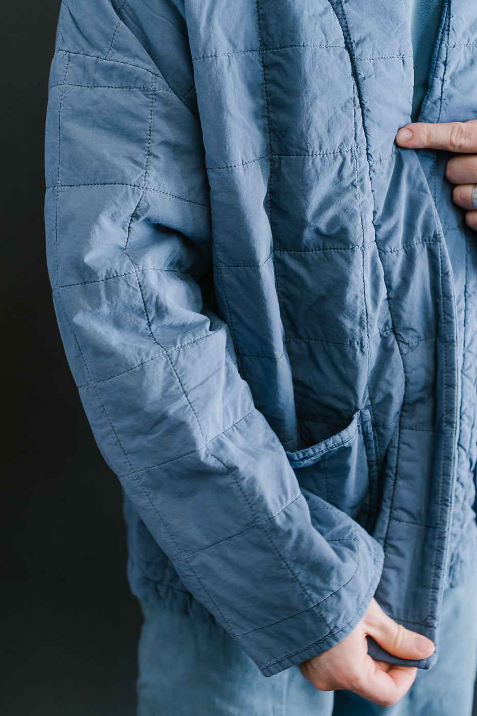 M-B-008 - Edo Jacket Cotton Quilt - Infinity Blue