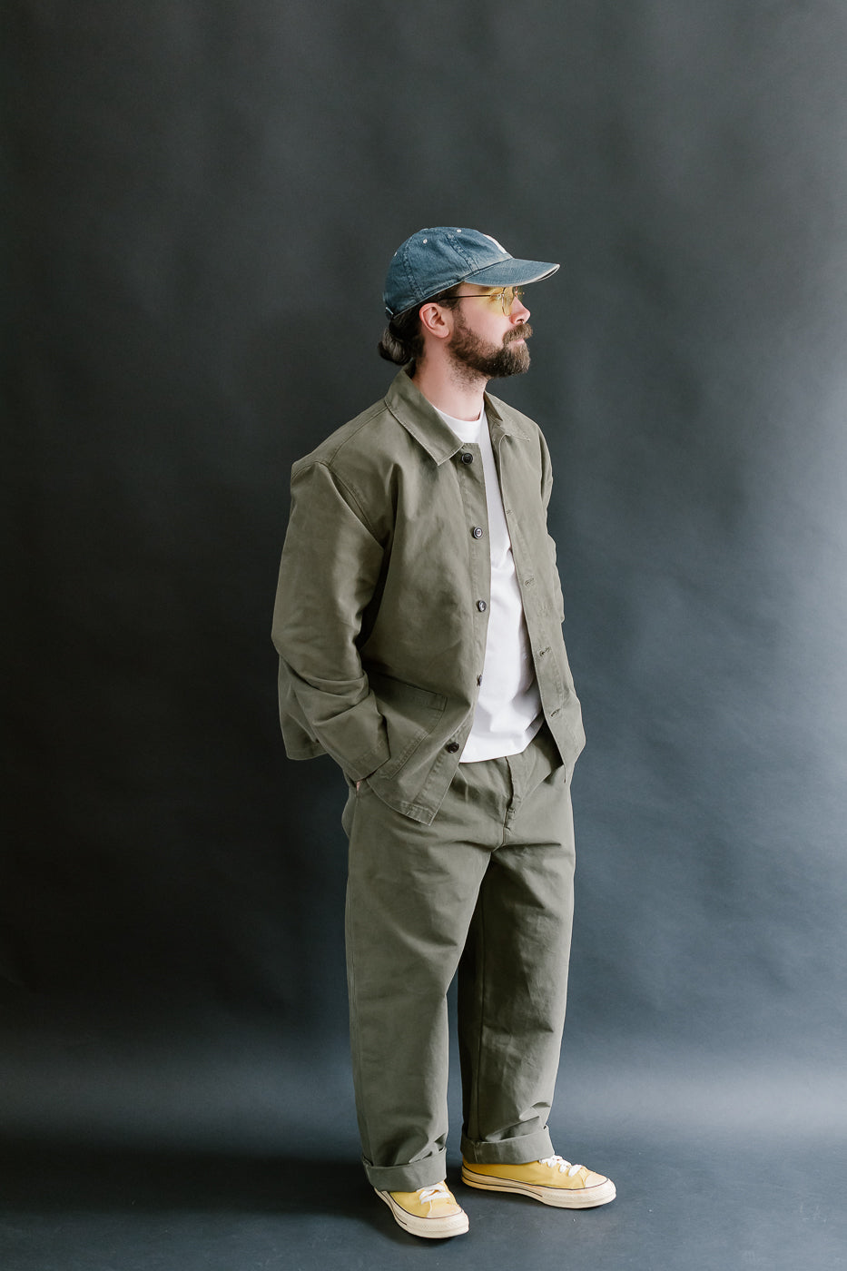 M-B-004 - Coach Jacket Nebraska Cotton - Fossil Green