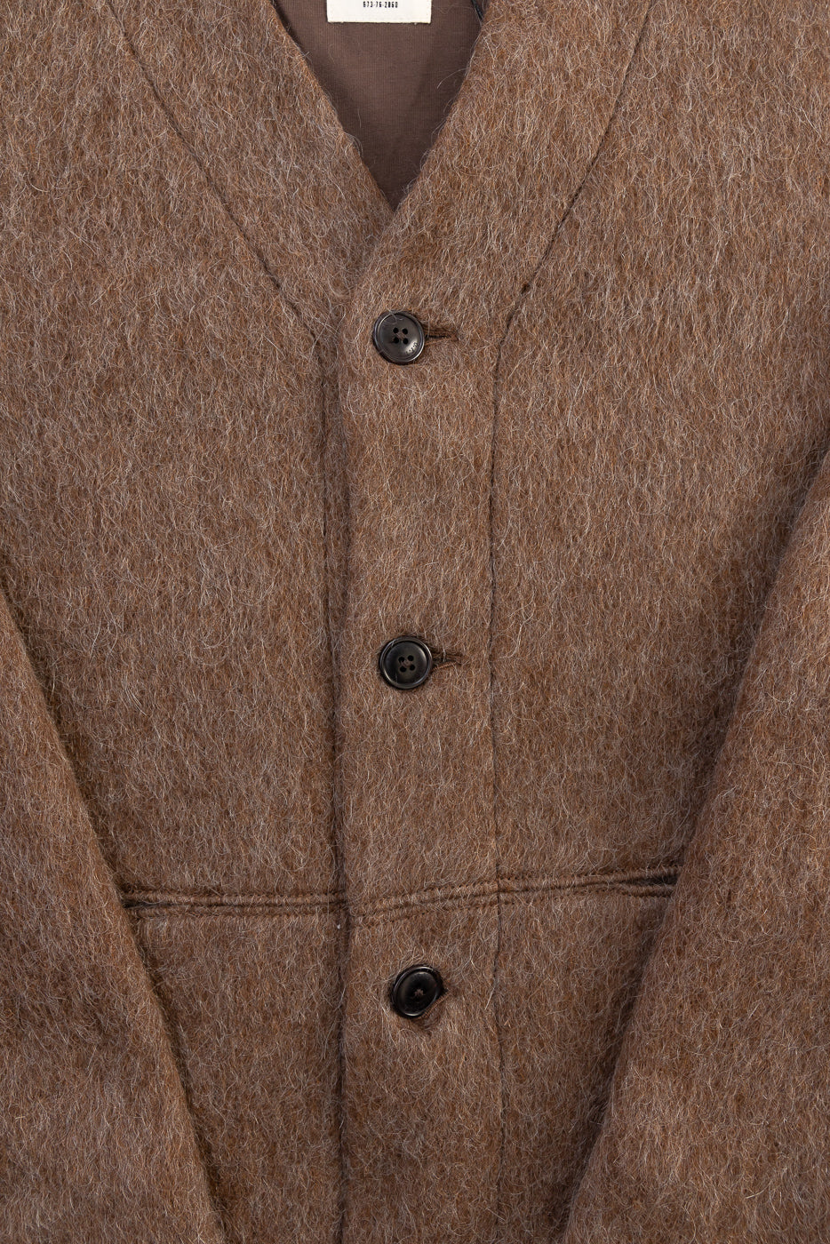 M-B-007 - Basic Cardigan Mohair Fleece - Java Brown | Dant