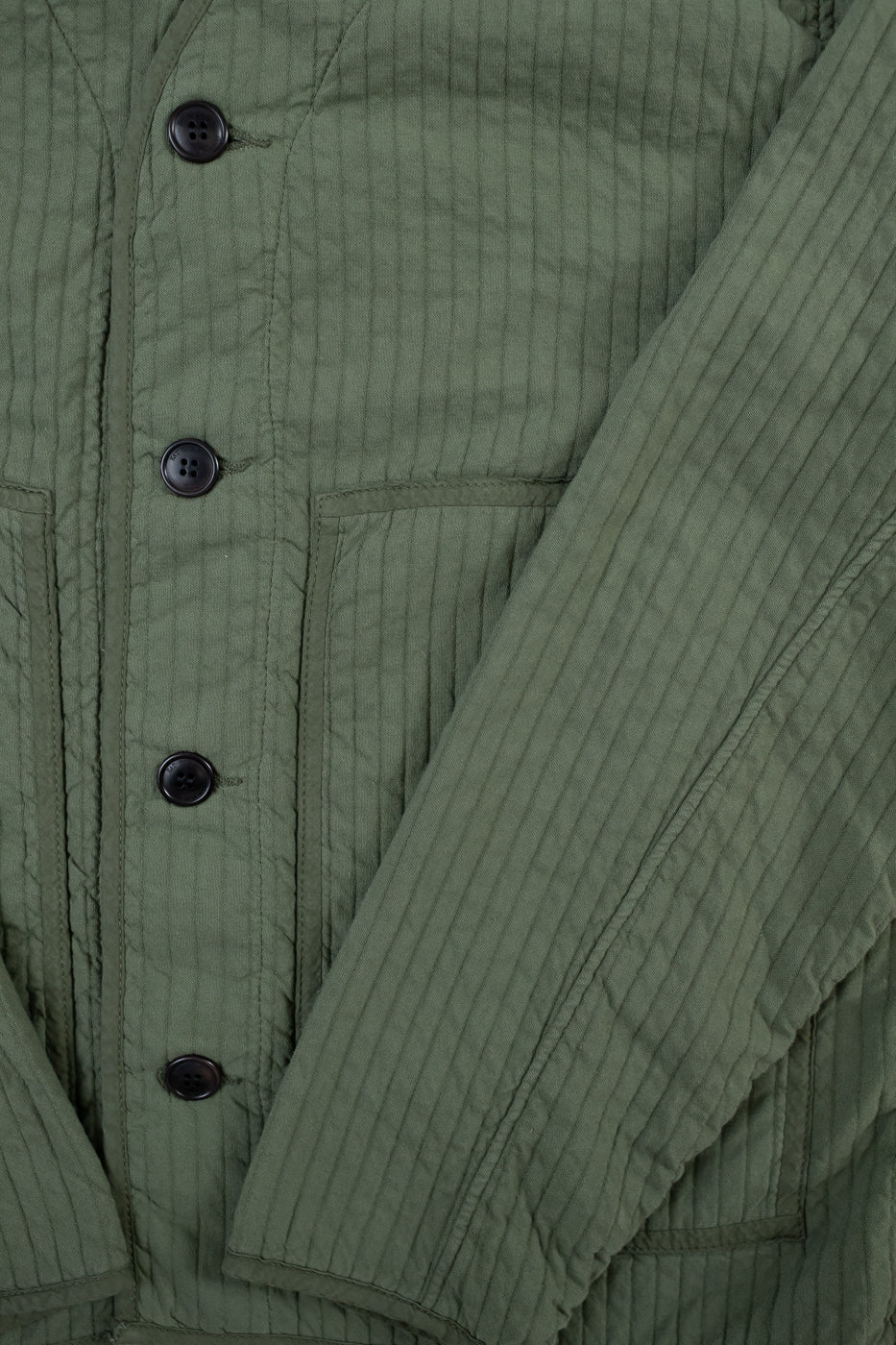 M-B-009 - Baseball Cardigan Armor Quilt Cotton - Litchen