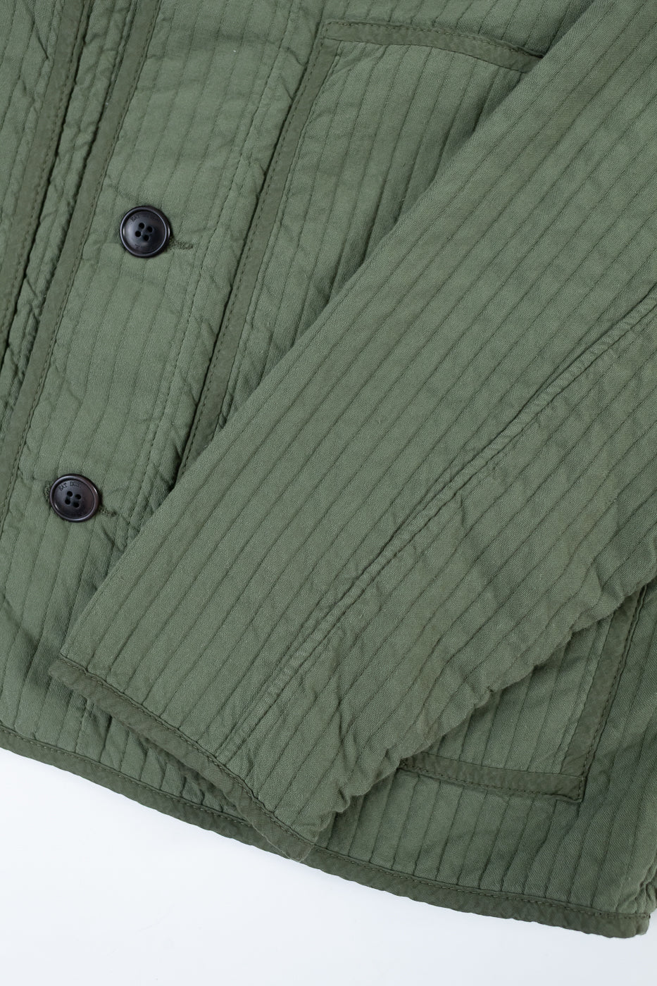 M-B-009 - Baseball Cardigan Armor Quilt Cotton - Litchen