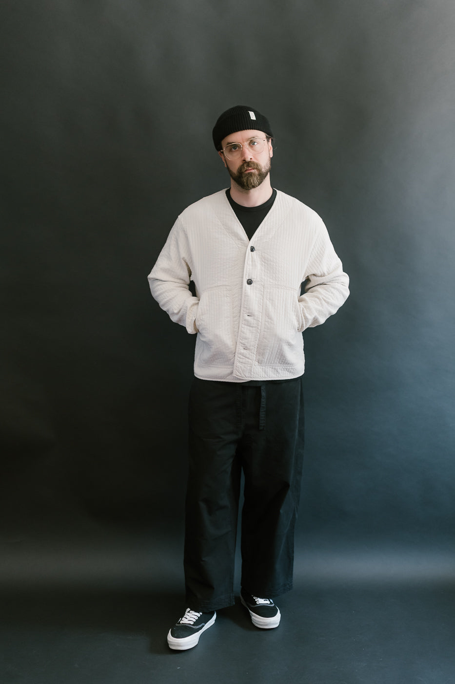 M-B-019 - Baseball Cardigan Armor Quilt Cotton - Shell