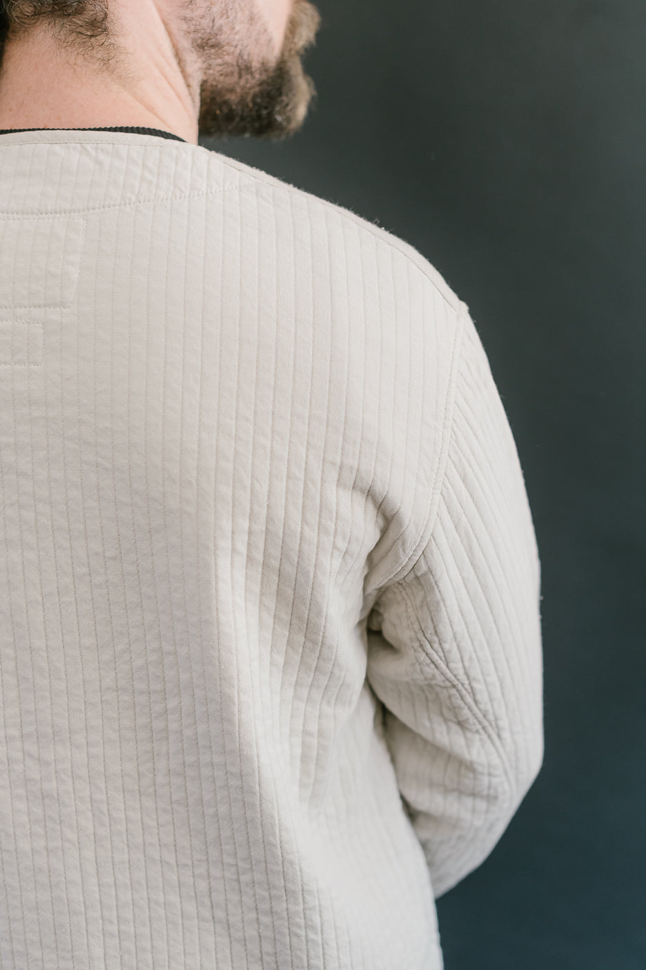 M-B-019 - Baseball Cardigan Armor Quilt Cotton - Shell