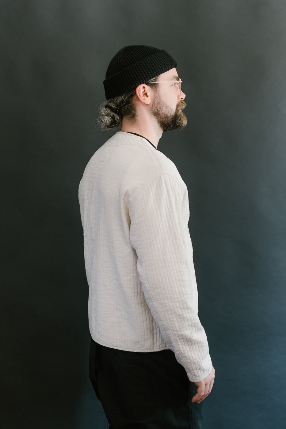 M-B-019 - Baseball Cardigan Armor Quilt Cotton - Shell