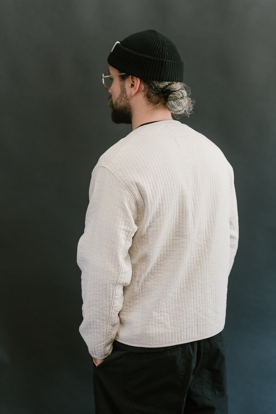 M-B-019 - Baseball Cardigan Armor Quilt Cotton - Shell