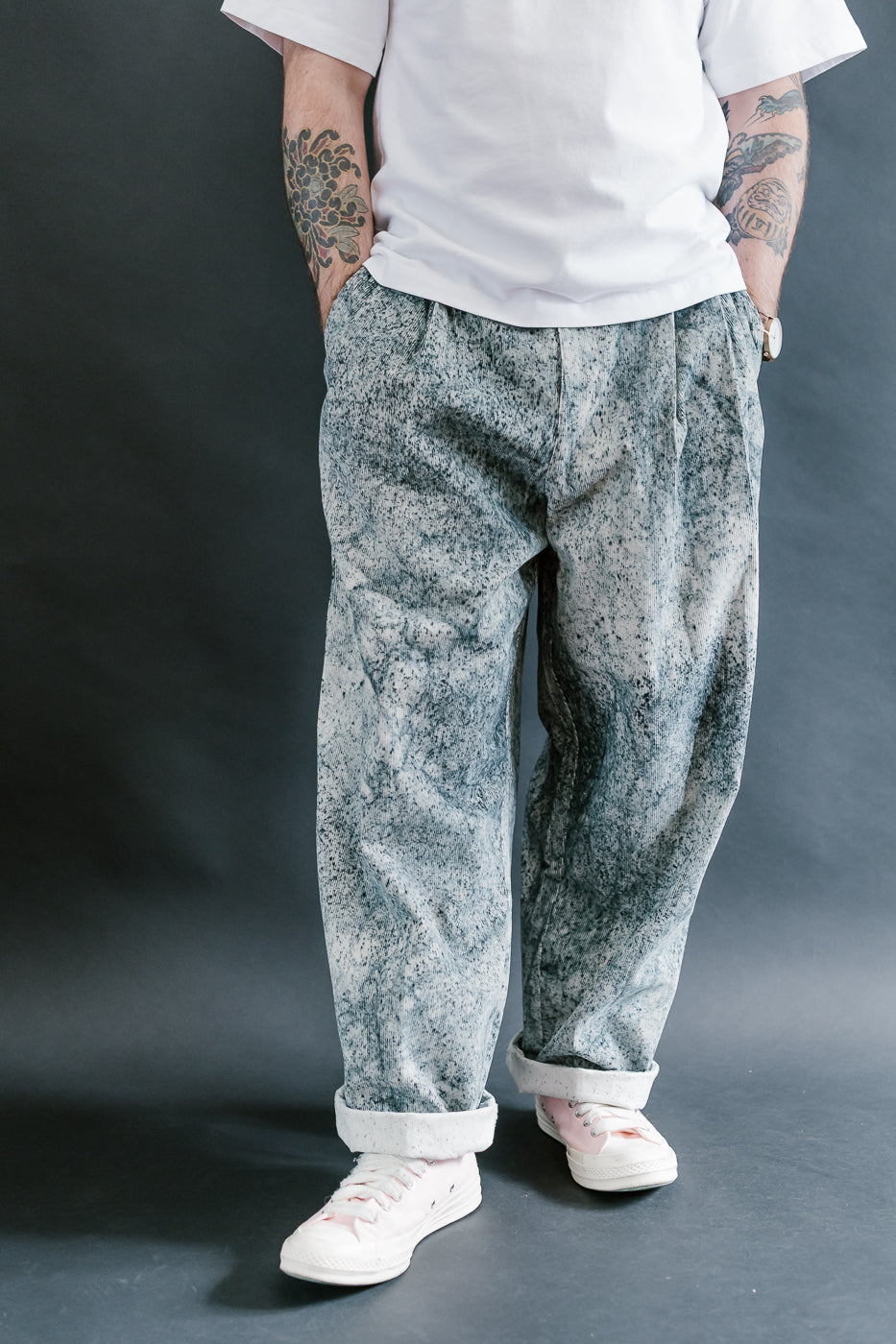 M-C-001 - Ambassador Pant Felino Cord - Beige, Ink