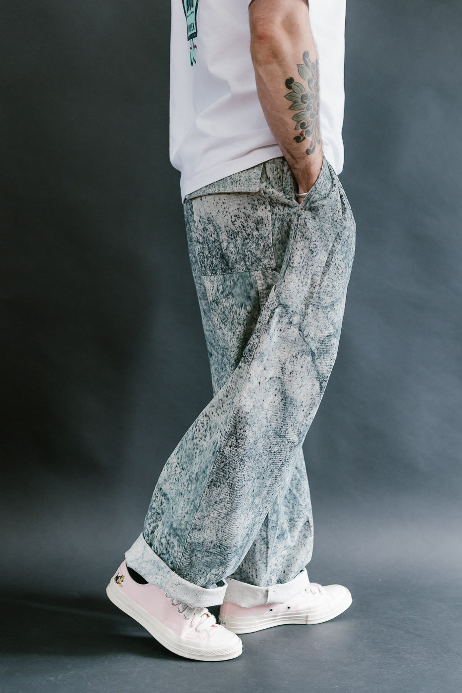 M-C-001 - Ambassador Pant Felino Cord - Beige, Ink