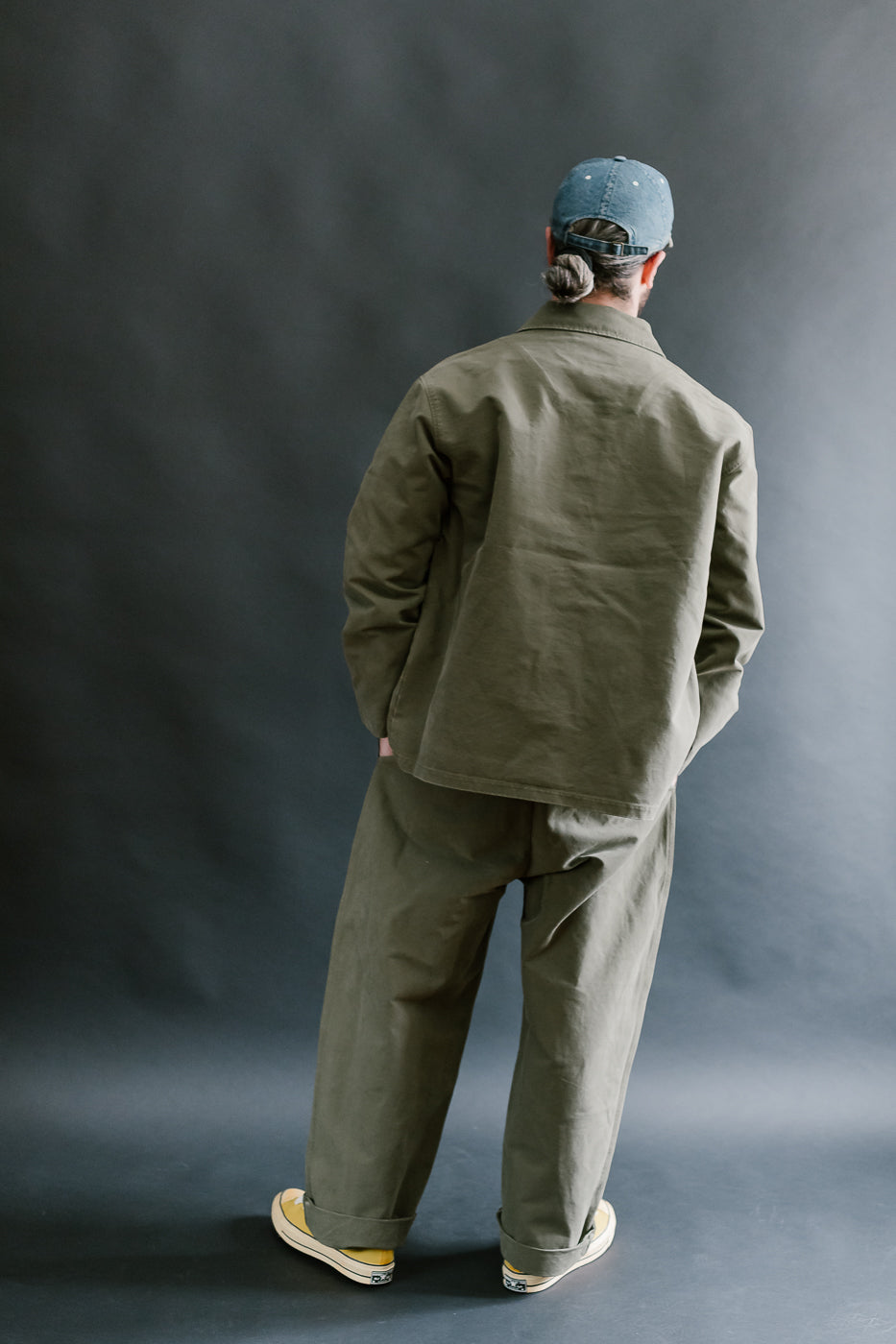 M-C-003 - Officer Chino Nebraska Cotton - Fossil Green