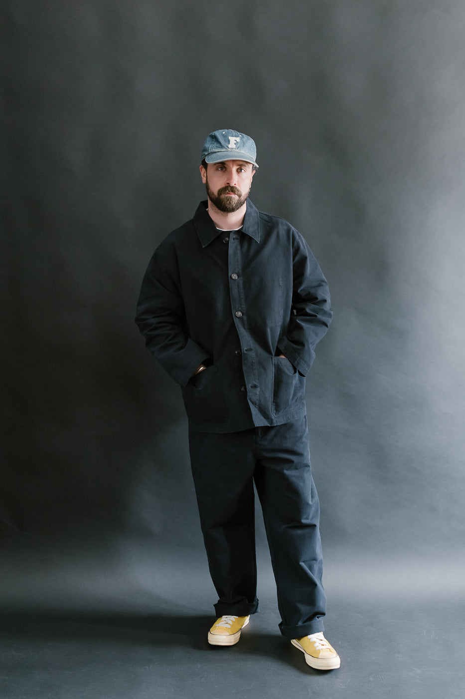 M-C-003 - Officer Chino Nebraska Cotton - Inkt Blue