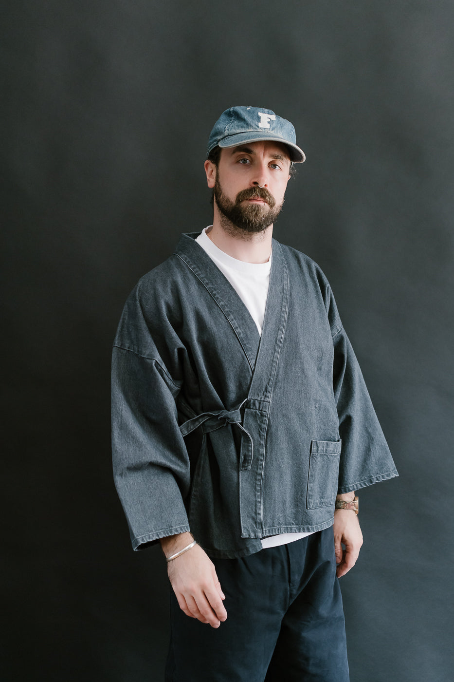 M-I-008 - Shogun Kimono Griffin Denim - Asphalt