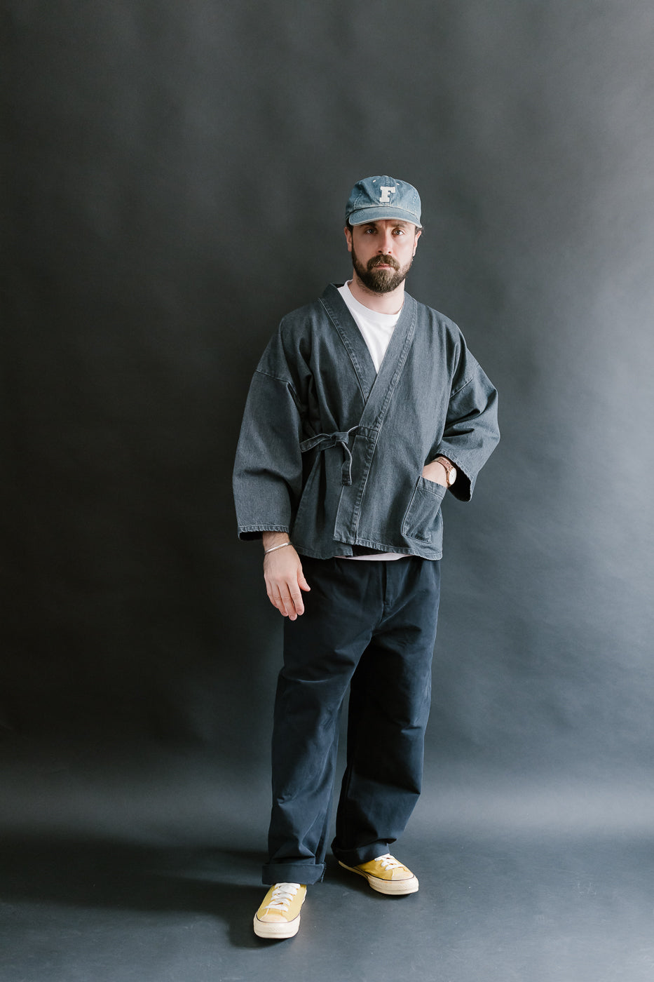 M-I-008 - Shogun Kimono Griffin Denim - Asphalt