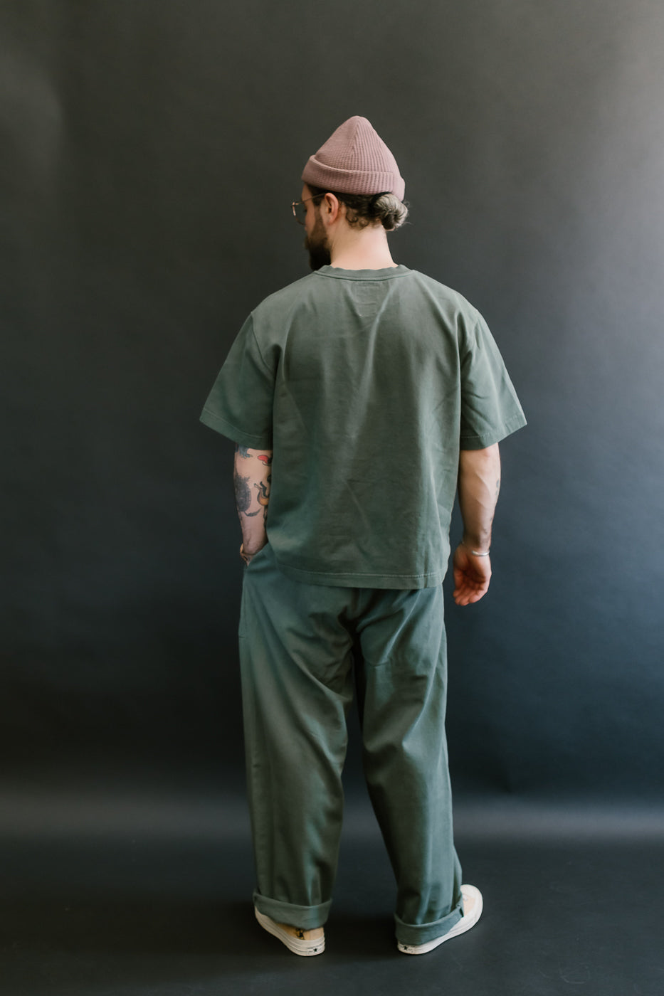 M-J-0003 - Reformer Pants Twill Jersey - Forest Green
