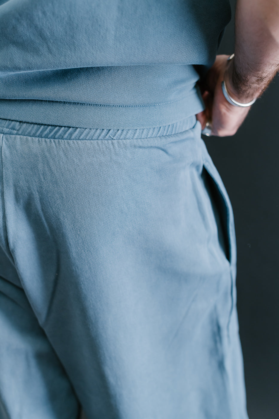 M-J-0003 - Reformer Pants Twill Jersey - Gaz Blue