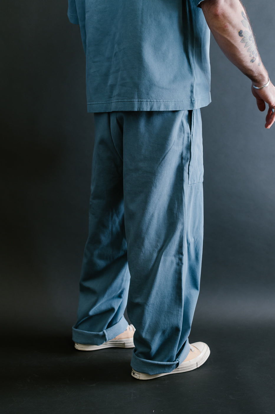 M-J-0003 - Reformer Pants Twill Jersey - Gaz Blue